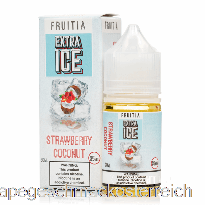 Erdbeer-Kokosnuss – Extra-Eis – Fruitia-Salze – 30 Ml, 50 Mg Vape-Geschmack